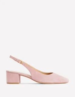 Absatzschuhe | Anzüge | Boden Ailsa Slingbacks mit Blockabsatz-Mandelrosa Wildleder MandelrosaWildleder