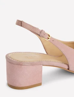 Absatzschuhe | Anzüge | Boden Ailsa Slingbacks mit Blockabsatz-Mandelrosa Wildleder MandelrosaWildleder