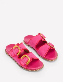 Flache Schuhe | Sandalen | Boden Alberta Sandalen mit Fußbett- Festivalrosa/Briefkastenrot