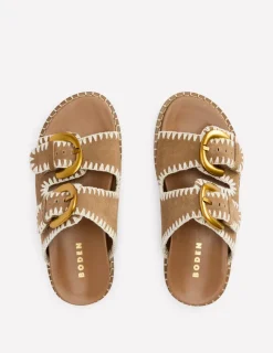 Flache Schuhe | Sandalen | Boden Alberta Sandalen mit Fußbett- Hellbraun