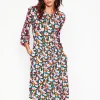 Kleider & Jumpsuits | Knielang | Boden Alexandra Blouson-Jerseykleid-Bunt, Malerische Wiese Bunt,MalerischeWiese