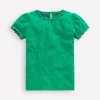 Oberteile & T-shirts | Boden Ali T-Shirt mit Puffärmeln und Bommelbesatz-Helles Smaragdgrün HellesSmaragdgrün