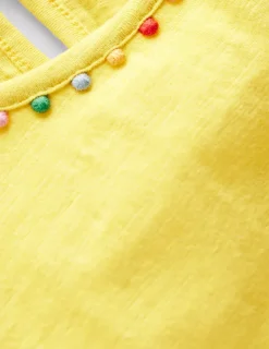 Oberteile & T-shirts | Boden Ali T-Shirt mit Puffärmeln und Bommelbesatz- Ananas