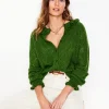 Pullover & Strickjacken | Boden Alice Flauschige Strickjacke mit Ziernaht- Promenadengrün