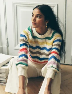 Pullover & Strickjacken | Boden Alice Flauschiger Raglanpullover- Regenbogen