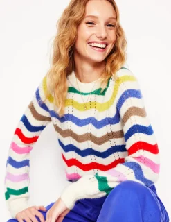 Pullover & Strickjacken | Boden Alice Flauschiger Raglanpullover- Regenbogen