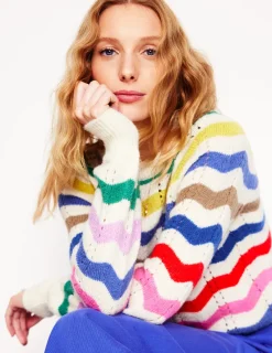 Pullover & Strickjacken | Boden Alice Flauschiger Raglanpullover- Regenbogen