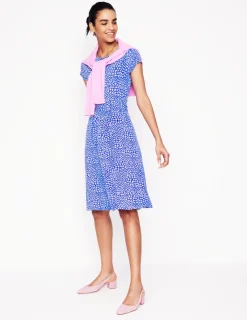 Kleider & Jumpsuits | Knielang | Boden Amelie Jerseykleid-Galerie-Blau, Paisley-Herz Galerie-Blau,Paisley-Herz