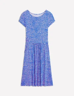 Kleider & Jumpsuits | Knielang | Boden Amelie Jerseykleid-Galerie-Blau, Paisley-Herz Galerie-Blau,Paisley-Herz