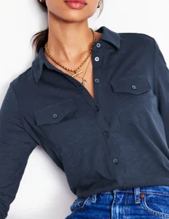 Hemden | T-shirts & Tops | Boden Amy Jersey-Hemd- Marineblaue