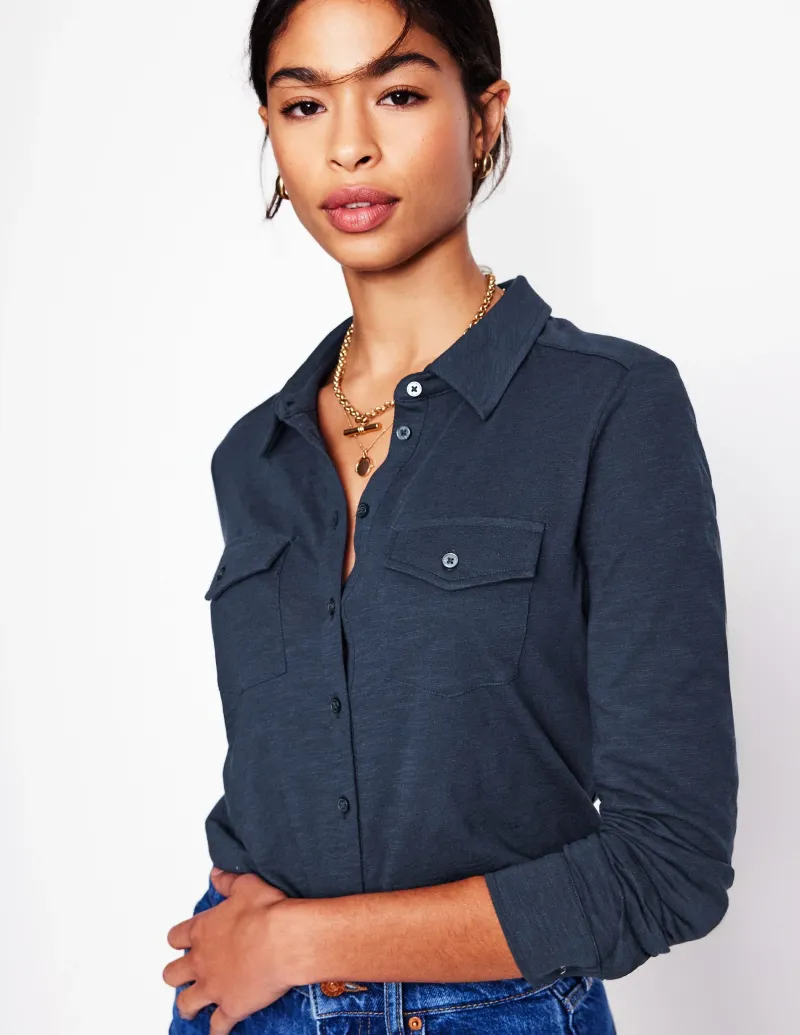 Hemden | T-shirts & Tops | Boden Amy Jersey-Hemd- Marineblaue