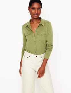 Hemden | T-shirts & Tops | Boden Amy Jersey-Hemd-Sanftes Olivgrün SanftesOlivgrün