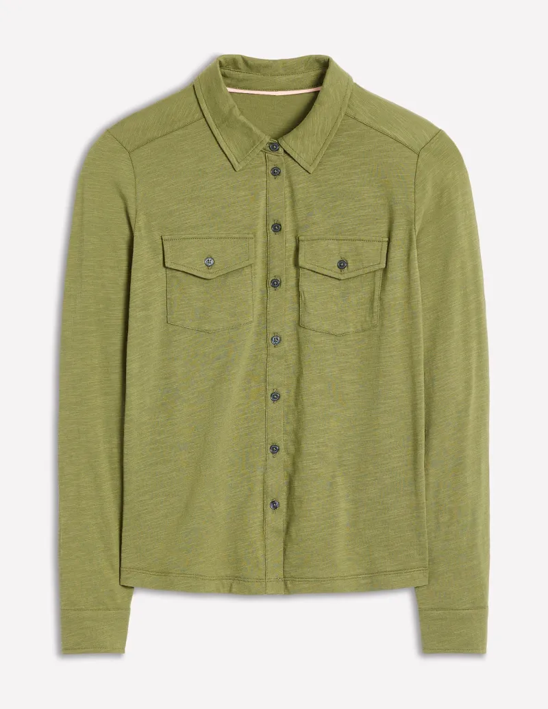Hemden | T-shirts & Tops | Boden Amy Jersey-Hemd-Sanftes Olivgrün SanftesOlivgrün