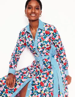 Kleider & Jumpsuits | Midi | Boden Amy Midi-Hemdblusenkleid aus Baumwolle-Bunt, Malerische Wiese Bunt,MalerischeWiese