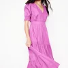 Kleider & Jumpsuits | Midi | Boden Anna Gestuftes Midikleid aus Leinen- Fingerhut-Lila