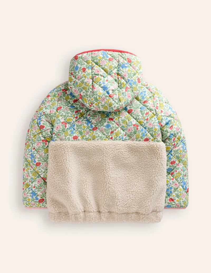 Mäntel & Jacken | Boden Annabelle Jacke mit Teddyfell-Mix-Bunt mit Blumenwiese BuntmitBlumenwiese