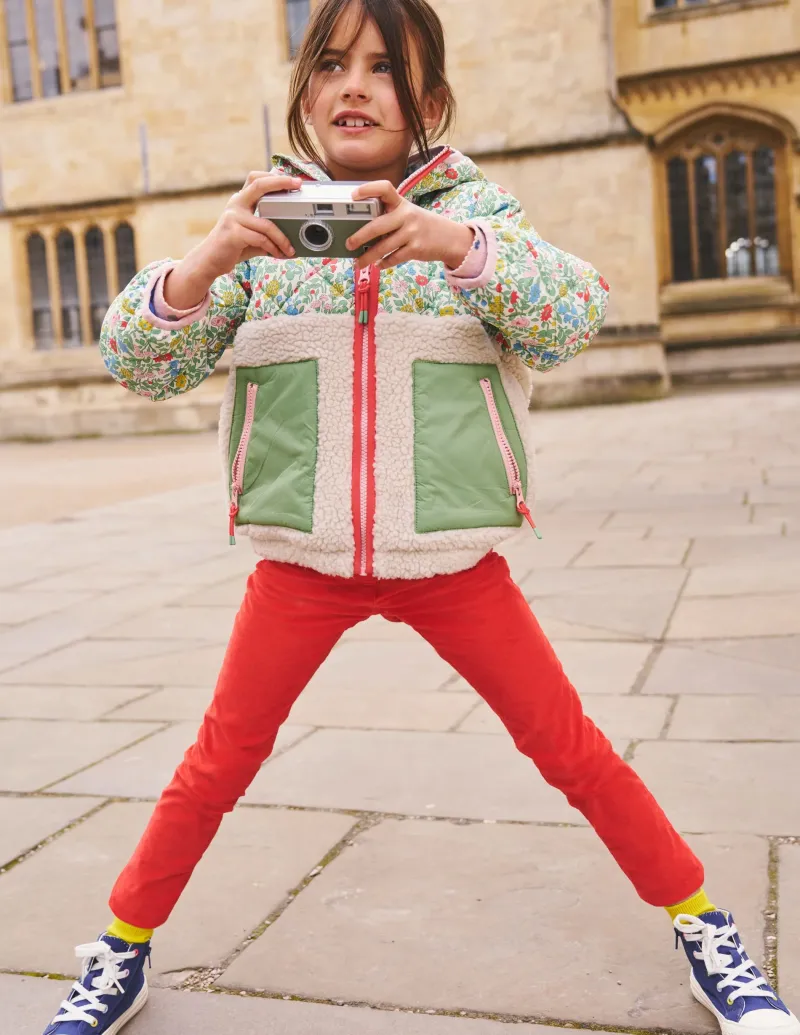 Mäntel & Jacken | Boden Annabelle Jacke mit Teddyfell-Mix-Bunt mit Blumenwiese BuntmitBlumenwiese