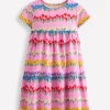 Kleider | Boden Ariel Jerseykleid zum Herumwirbeln-Cosmeen-Pink Blumenmuster Streifen Cosmeen-PinkBlumenmusterStreifen