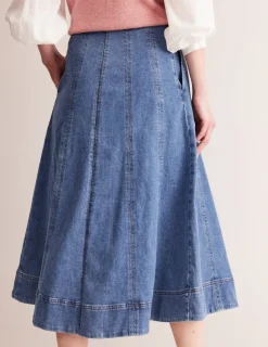 Röcke | Boden Ausgestellter Jeansrock mit Bahnendesign-Beatnik Red BeatnikRed