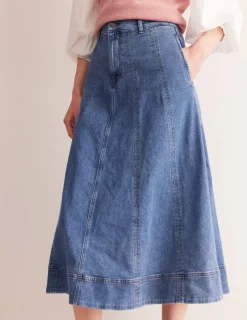 Röcke | Boden Ausgestellter Jeansrock mit Bahnendesign-Beatnik Red BeatnikRed