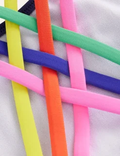 Bademode | Boden Badeanzug mit gekreuzten Rückenträgern in Regenbogenfarben- Anemone