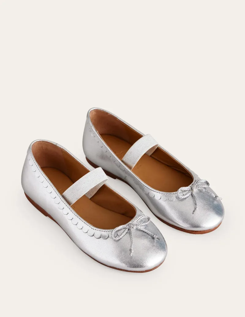 Schuhe, Turnschuhe & Sandalen | Boden Ballerinas aus Leder- Metallic