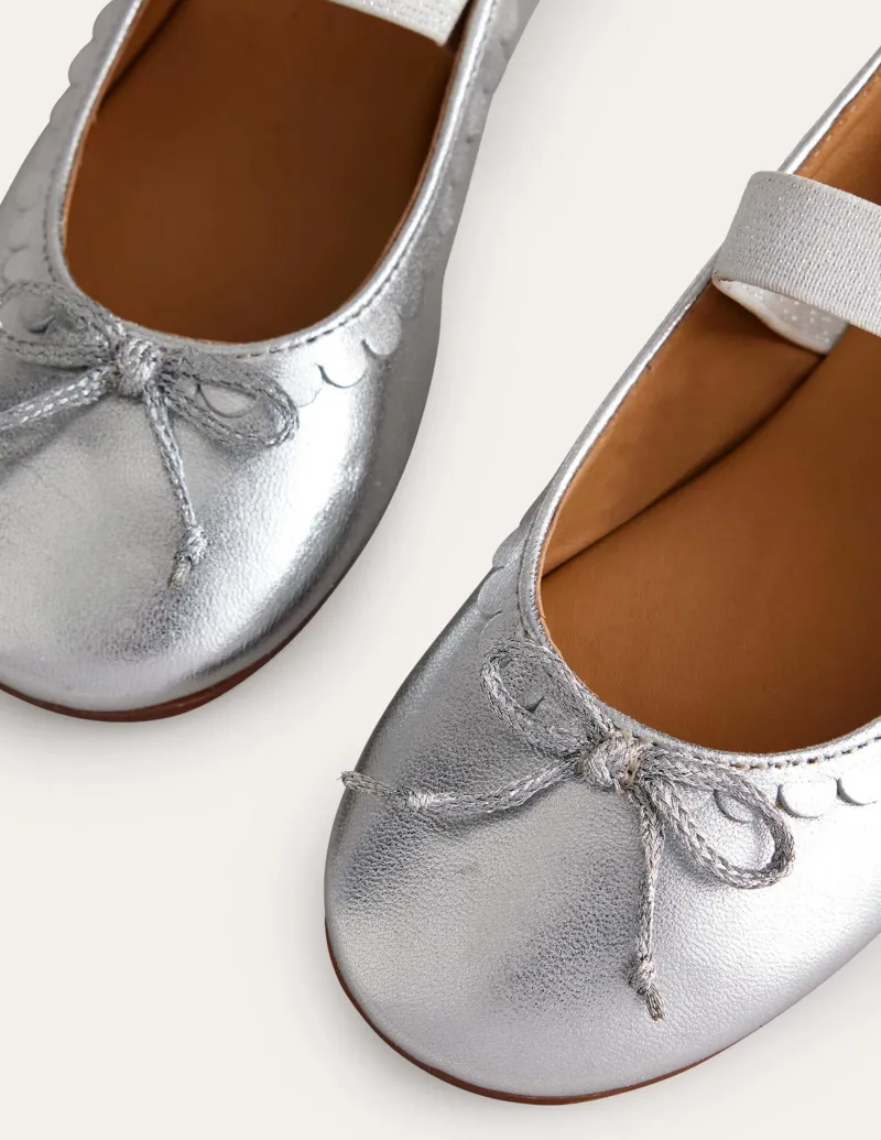 Schuhe, Turnschuhe & Sandalen | Boden Ballerinas aus Leder- Metallic