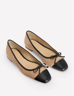 Flache Schuhe | Boden Ballerinas mit Zehenkappe-Macchiato Wildleder MacchiatoWildleder