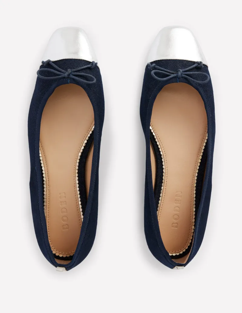 Flache Schuhe | Boden Ballerinas mit Zehenkappe-Heller Used Look HellerUsedLook