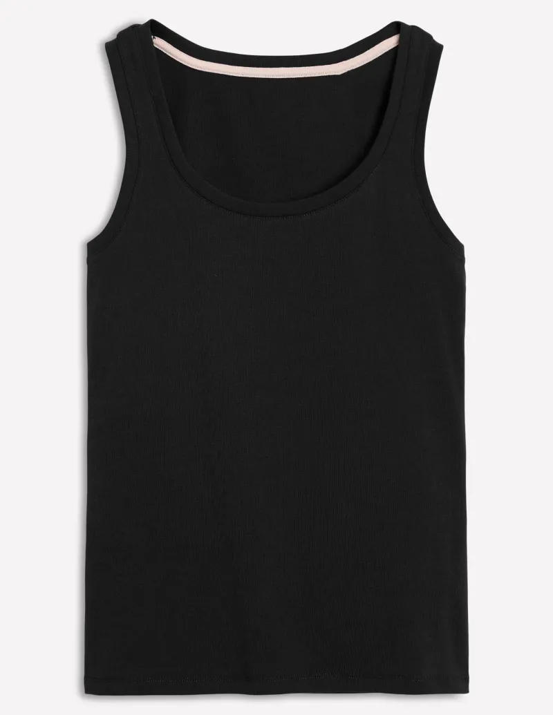 T-shirts & Tops | Oberteile | Boden Basic-Top mit tiefem Rundhalsausschnitt- Schwarz