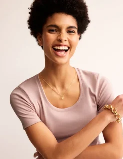 Nachtwäsche & Schlafanzüge | T-shirts & Tops | Boden Basic-T-Shirt aus Jersey- Milchshake