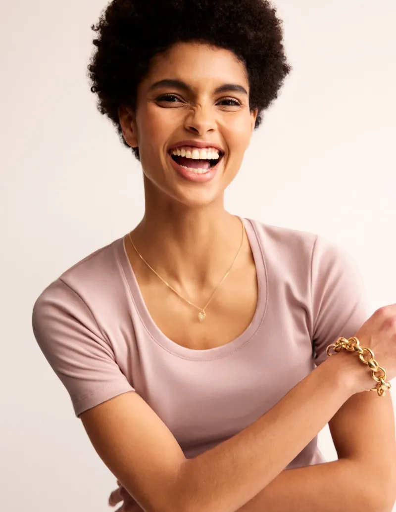 Nachtwäsche & Schlafanzüge | T-shirts & Tops | Boden Basic-T-Shirt aus Jersey- Milchshake