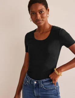 Nachtwäsche & Schlafanzüge | T-shirts & Tops | Boden Basic-T-Shirt aus Jersey- Schwarz