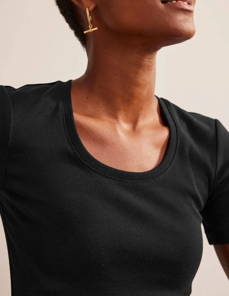 Nachtwäsche & Schlafanzüge | T-shirts & Tops | Boden Basic-T-Shirt aus Jersey- Schwarz