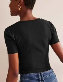 Nachtwäsche & Schlafanzüge | T-shirts & Tops | Boden Basic-T-Shirt aus Jersey- Schwarz