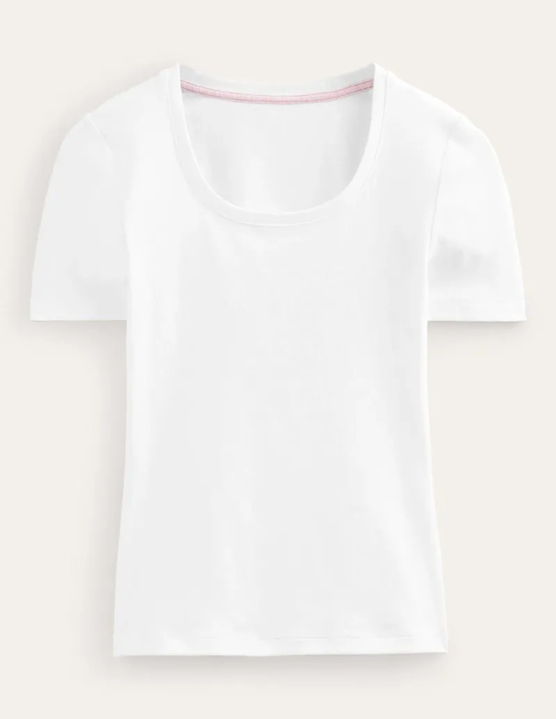 Nachtwäsche & Schlafanzüge | T-shirts & Tops | Boden Basic-T-Shirt aus Jersey- Weiß