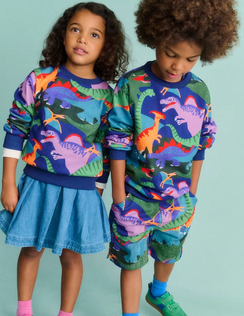 Shorts | Boden Bedruckte Shorts mit bequemer Passform-Bunt Dinosaurier Tarnmuster BuntDinosaurierTarnmuster