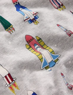 Sweatshirts & Fleeces | Oberteile & T-shirts | Boden Bedrucktes Sweatshirt-Grau Meliert Raketen GrauMeliertRaketen