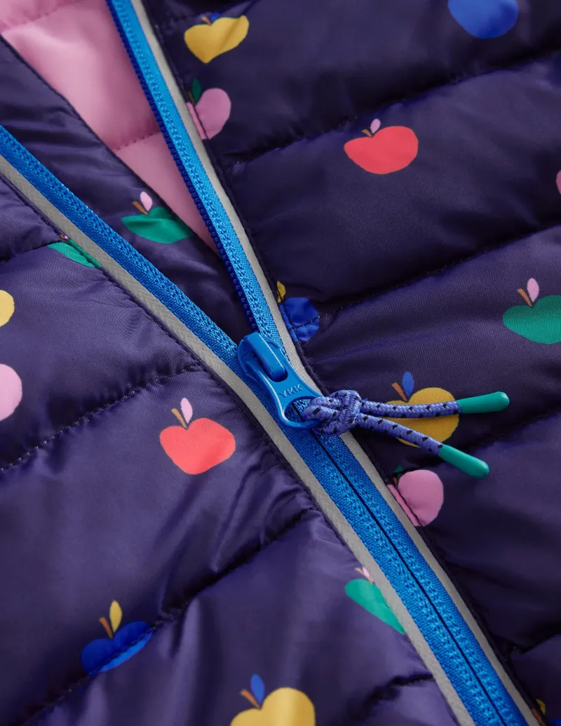 Mäntel & Jacken | Boden Bequem verstaubare, wattierte Jacke-Schuluniform-Marineblau Regenbogen Äpfel Schuluniform-MarineblauRegenbogenÄpfel