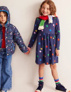 Mäntel & Jacken | Boden Bequem verstaubare, wattierte Jacke-Schuluniform-Marineblau Regenbogen Äpfel Schuluniform-MarineblauRegenbogenÄpfel