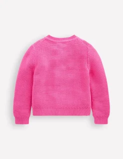 Pullover & Strickjacken | Boden Bestickte Pointelle-Strickjacke-Rosenblütenrosa Kirschen RosenblütenrosaKirschen