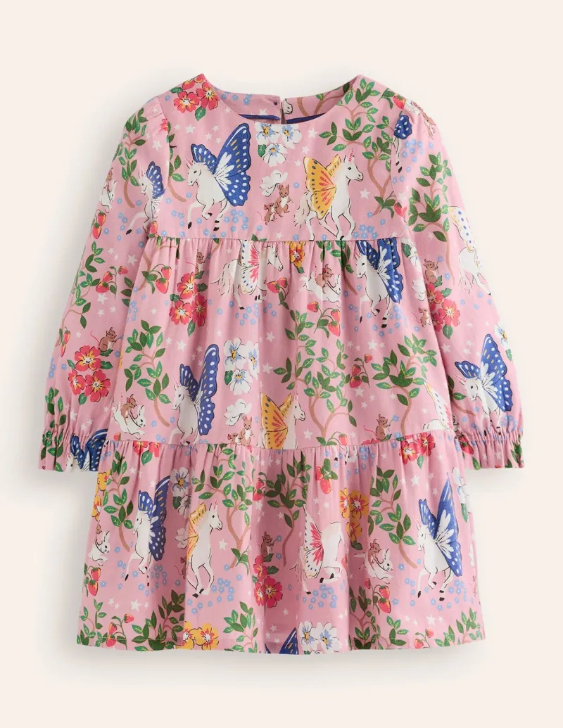 Kleider | Boden Betsy Stufenkleid zum Herumwirbeln-Vintage Rosa Zauberwald VintageRosaZauberwald