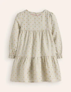 Kleider | Boden Betsy Stufenkleid zum Herumwirbeln-Hafer/Gold Punkte Hafer/GoldPunkte