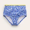 Bademode | Boden Bikinihose mit hohem Bund-Blau Leopard BlauLeopard