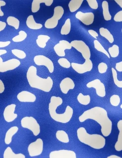 Bademode | Boden Bikinihose mit hohem Bund-Blau Leopard BlauLeopard