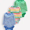 Oberteile & T-shirts | Boden Bodys für Jungen im 3er-Pack-Hellbeige/Bunt, Gestreift Hellbeige/Bunt,Gestreift