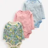 Oberteile & T-shirts | Boden Bodys für Mädchen im 3er-Pack-Küken Blumenmuster KükenBlumenmuster