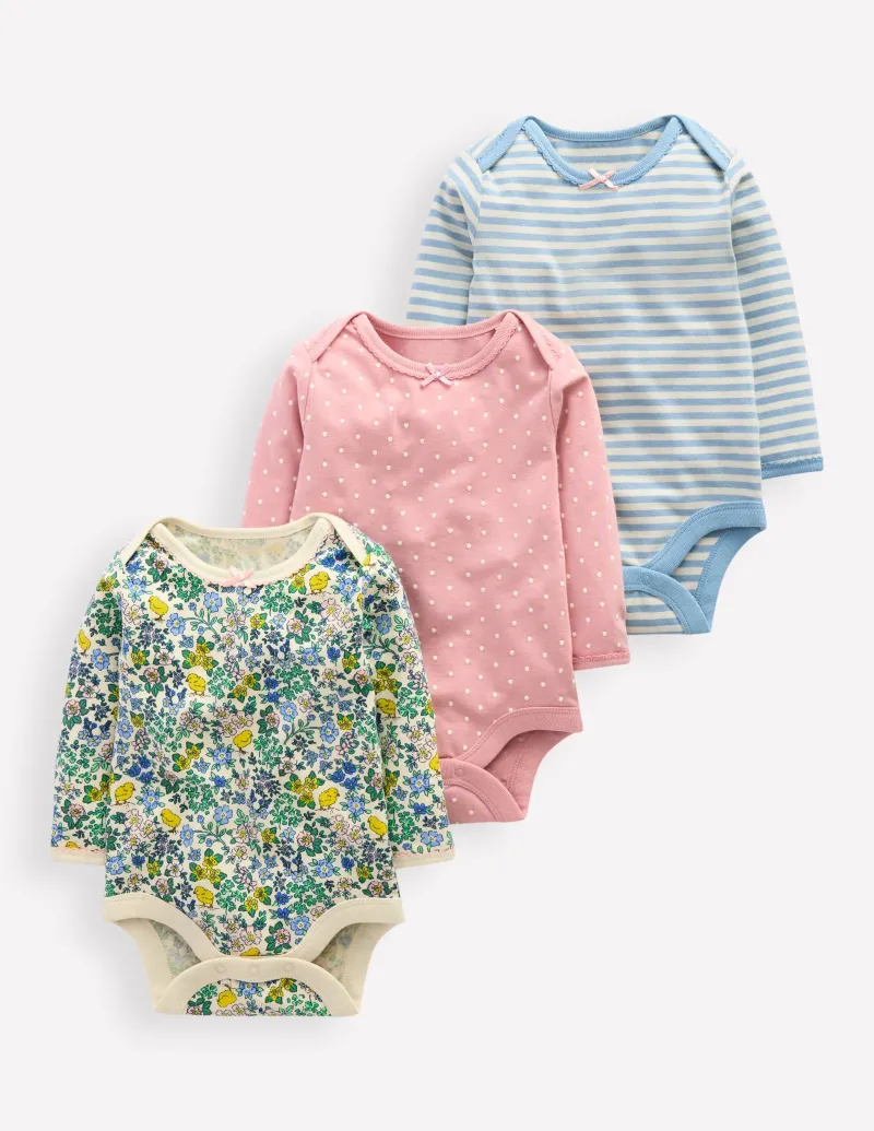 Oberteile & T-shirts | Boden Bodys für Mädchen im 3er-Pack-Küken Blumenmuster KükenBlumenmuster