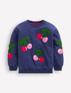 Hoodies & Kapuzenpullis | Oberteile & T-shirts | Boden Bouclé-Sweatshirt mit Grafik-Steuerbordblau Kirschen SteuerbordblauKirschen