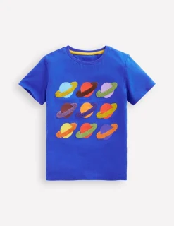 Oberteile & T-shirts | Boden Bouclé-T-Shirt-Eisvogel Blau Weltall EisvogelBlauWeltall